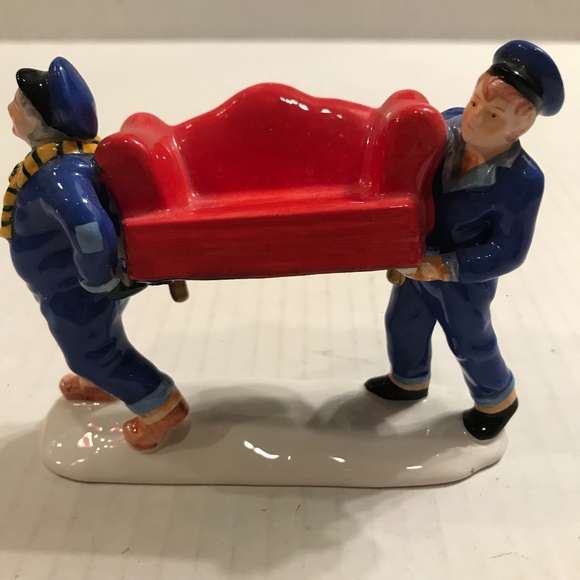 Set Of 3 Department 56 Christmas Snow Village “Moving Day”Hand Painted F… - Picture 7 of 8